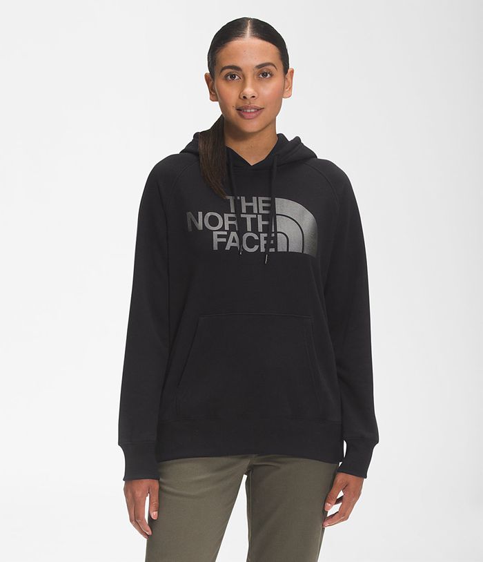 The North Face Hoodie Luxe Half Dome Pullover Black - Womens - Thailand JNTZD-6189